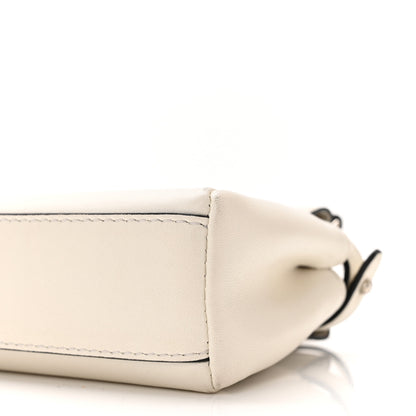 Fendi Shiny Nappa Micro Peekaboo Iconic Satchel White 10 of 11