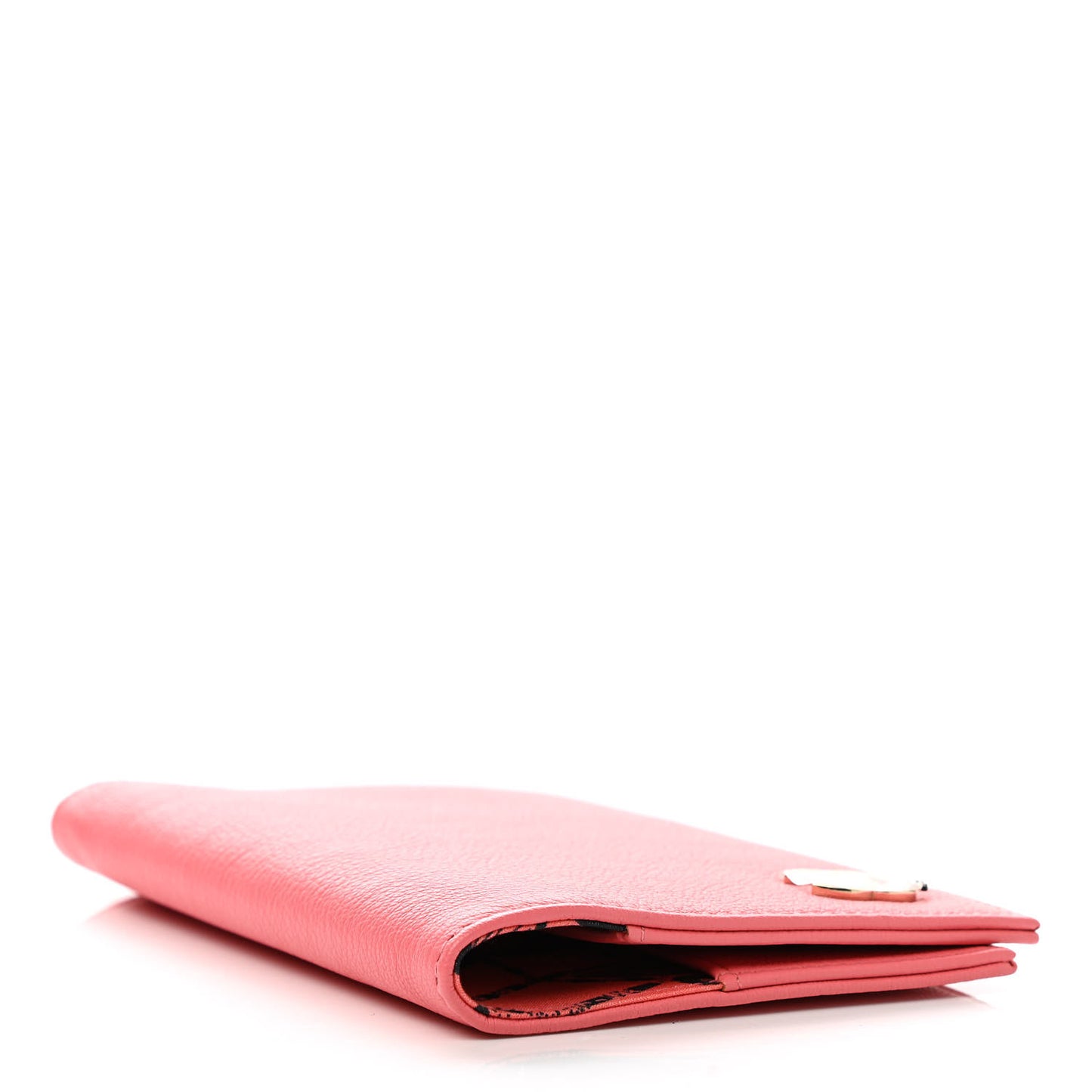 Goatskin Camellia Card Holder Pink