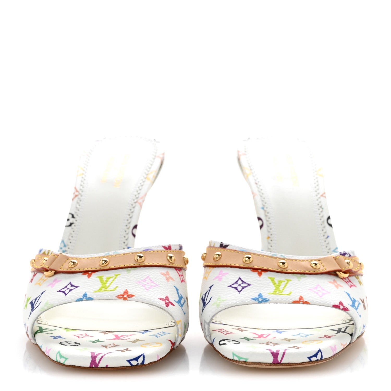 Louis Vuitton LV X TM Monogram Multicolor 6AM Mules 39 White 3 of 10