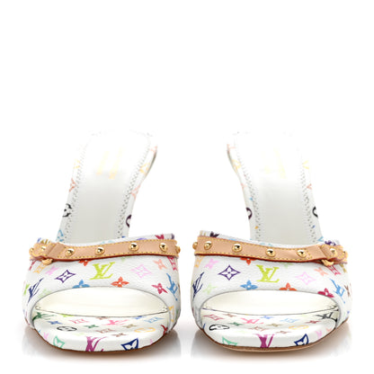 Louis Vuitton LV X TM Monogram Multicolor 6AM Mules 39 White 3 of 10