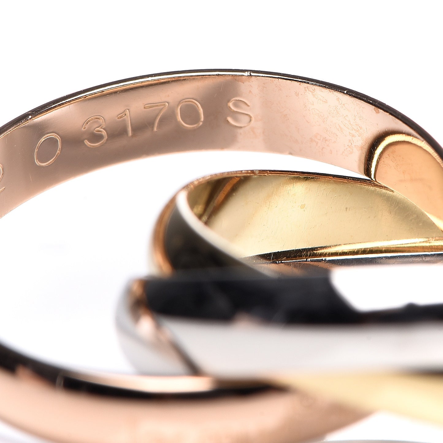 18K Pink Yellow White Gold Classic Les Must De Trinity Ring 52 6