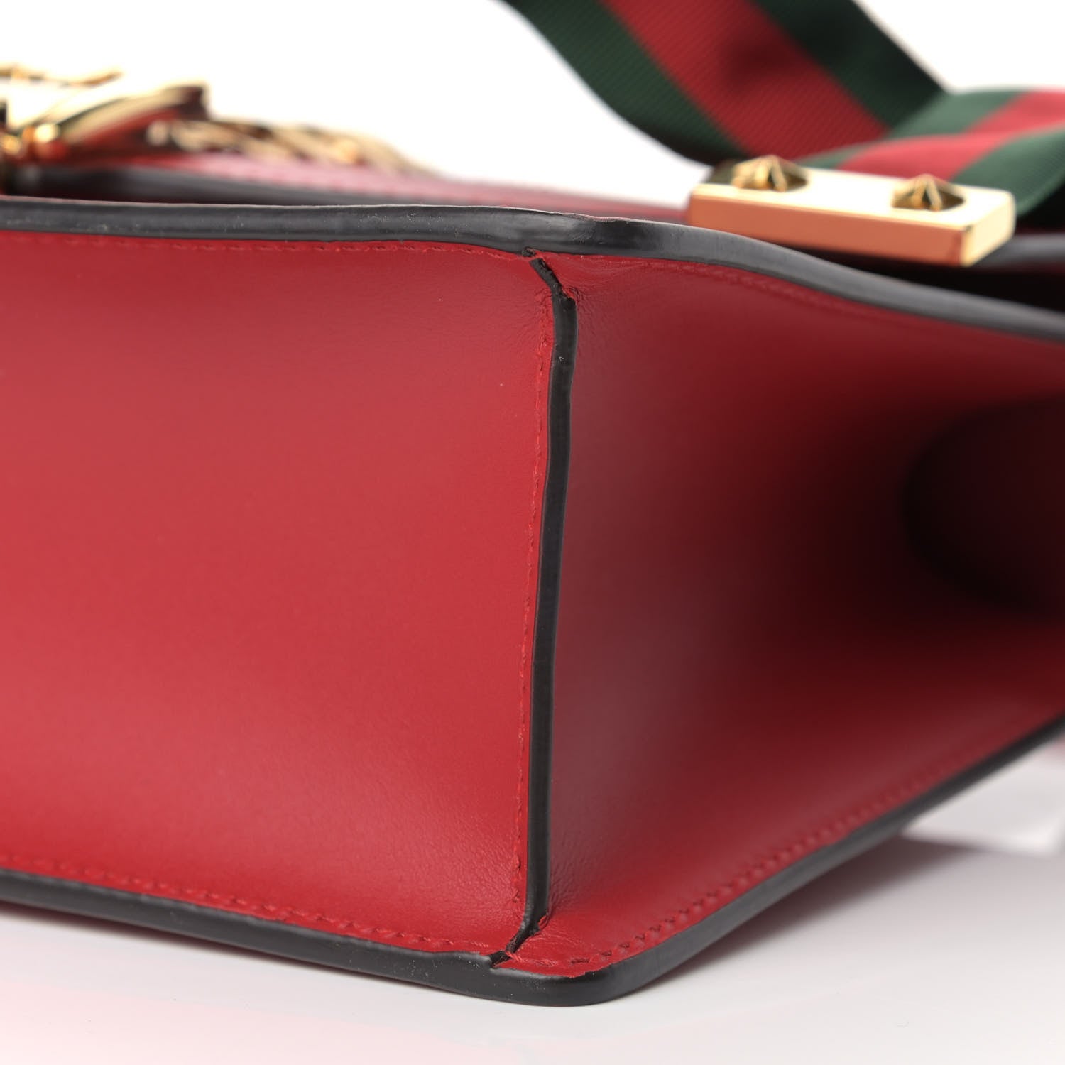 Gucci Calfskin Small Sylvie Shoulder Bag Hibiscus Red 9 of 12