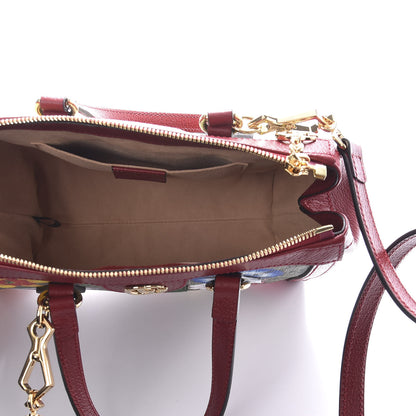 Gucci GG Supreme Monogram Flora Web Small Ophidia Tote Bag Red 5 of 11