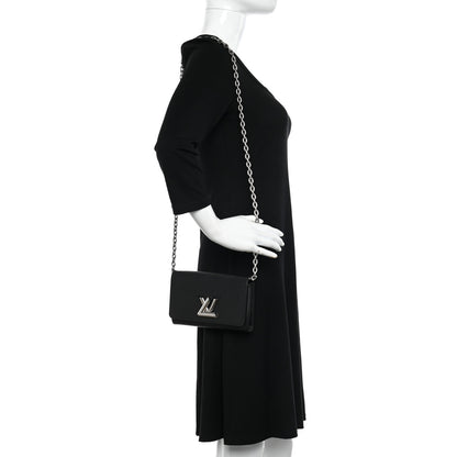 Louis Vuitton Epi Twist Chain Wallet Black 2 of 12