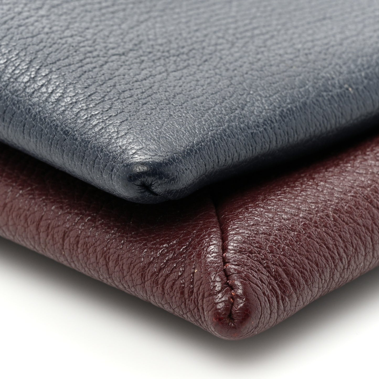 Calfskin Duetto Crossbody Bag Blue Burgundy