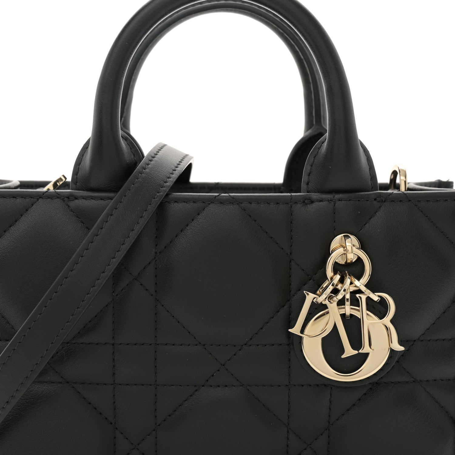 Christian Dior Calfskin Macrocannage Mini Book Tote Black 8 of 11