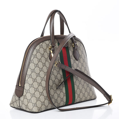 Gucci GG Supreme Monogram Web Medium Ophidia Top Handle Dome Bag Brown 4 of 10