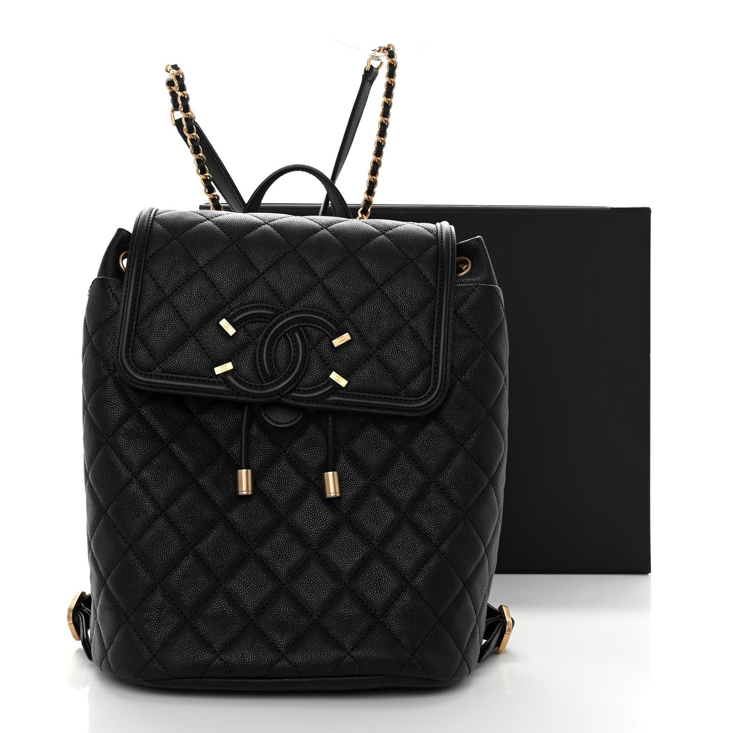 Chanel Caviar Quilted Filigree Backpack Black 10 of 10