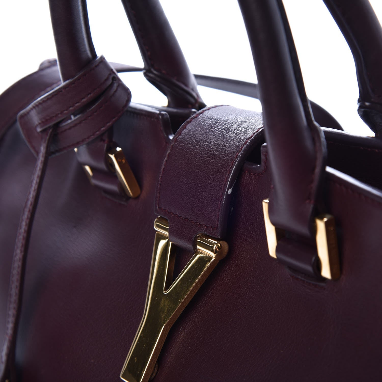 Saint Laurent Calfskin Small Classic Y Cabas Bordeaux 16 of 16
