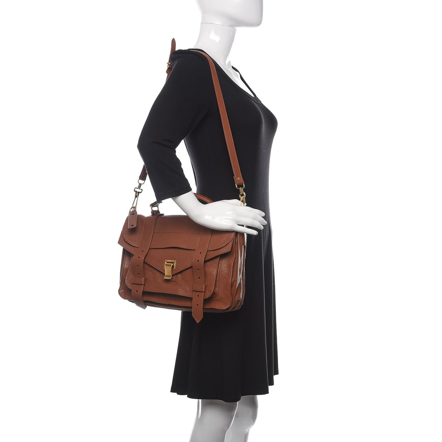 Lambskin Medium PS1 Satchel Saddle