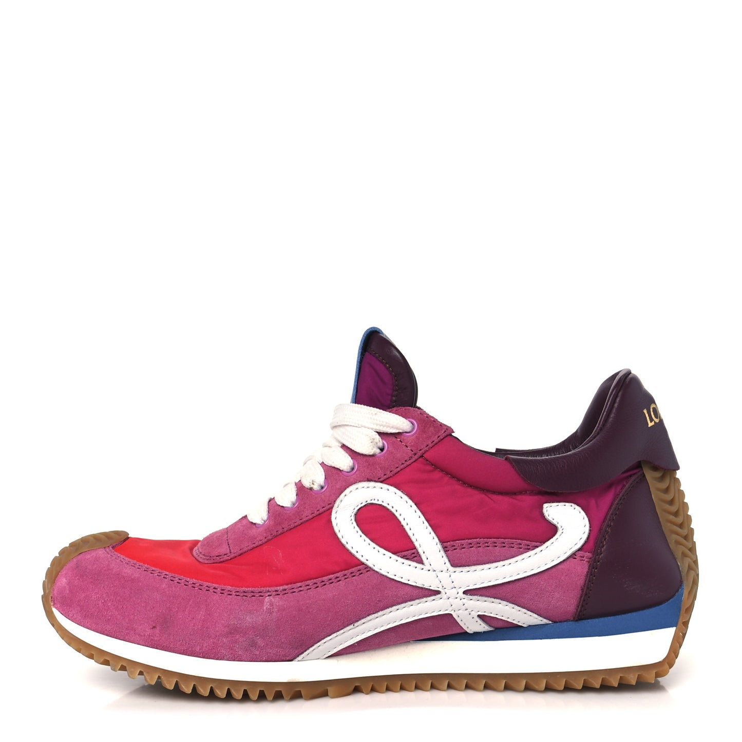 Nylon Suede Flow Runners 2.0 Sneakers 37 Gradient Pink White