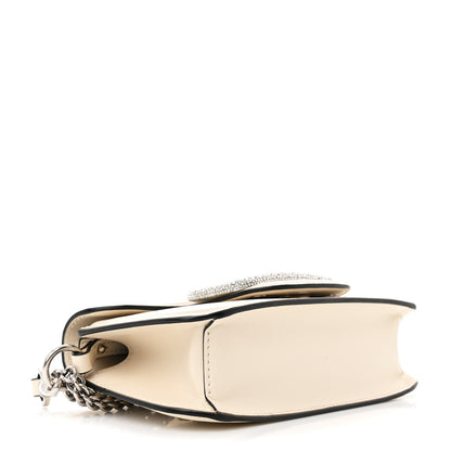 Valentino Garavani Calfskin Crystal Vlogo Small Loco Shoulder Bag Light Ivory 4 of 10