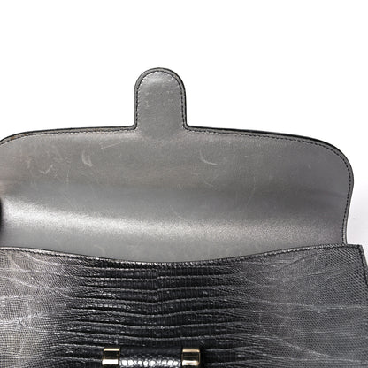 Saint Laurent Ombre Lizard Muse Clutch Silver 10 of 14