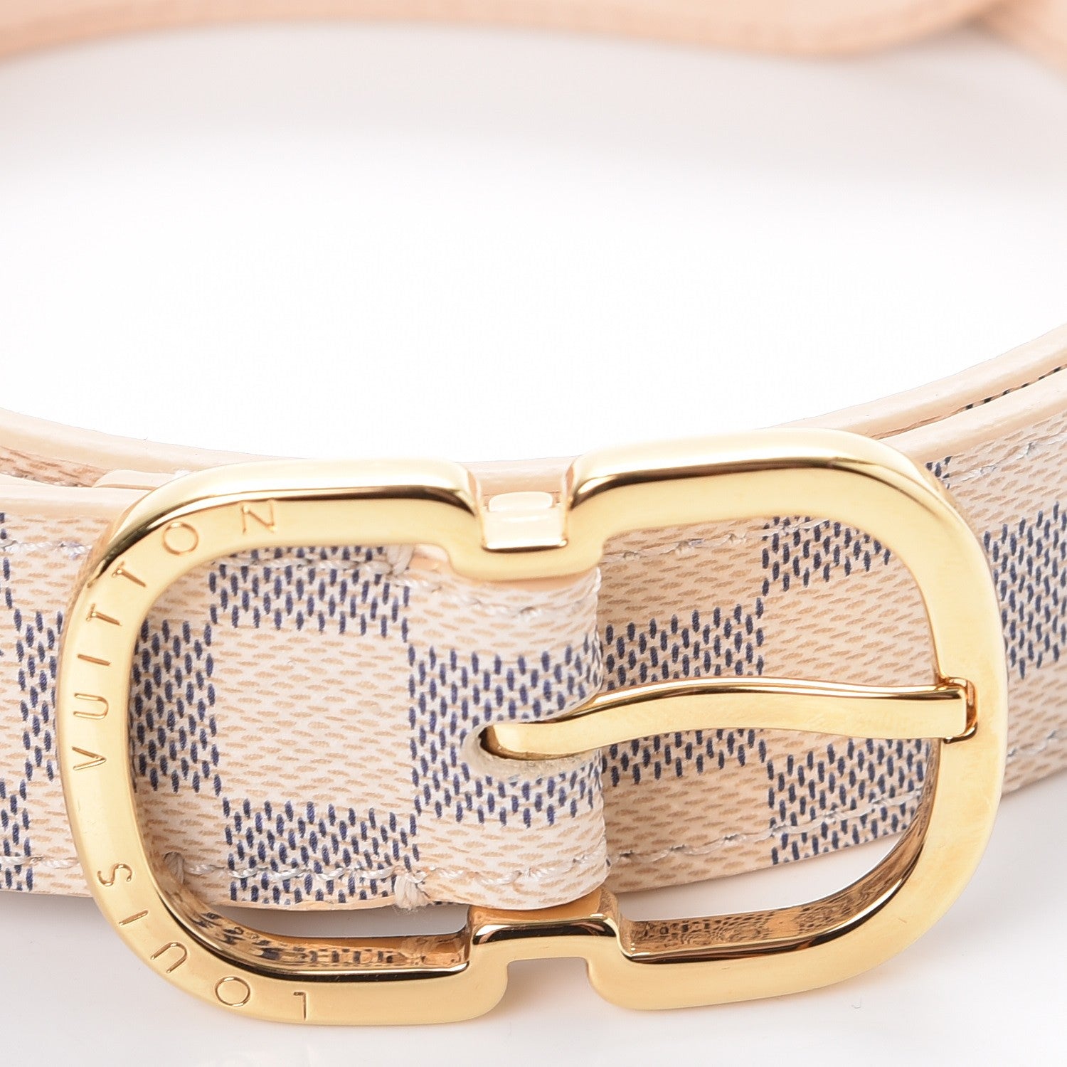 Louis Vuitton Damier Azur 25mm Belt 80 32 4 of 9