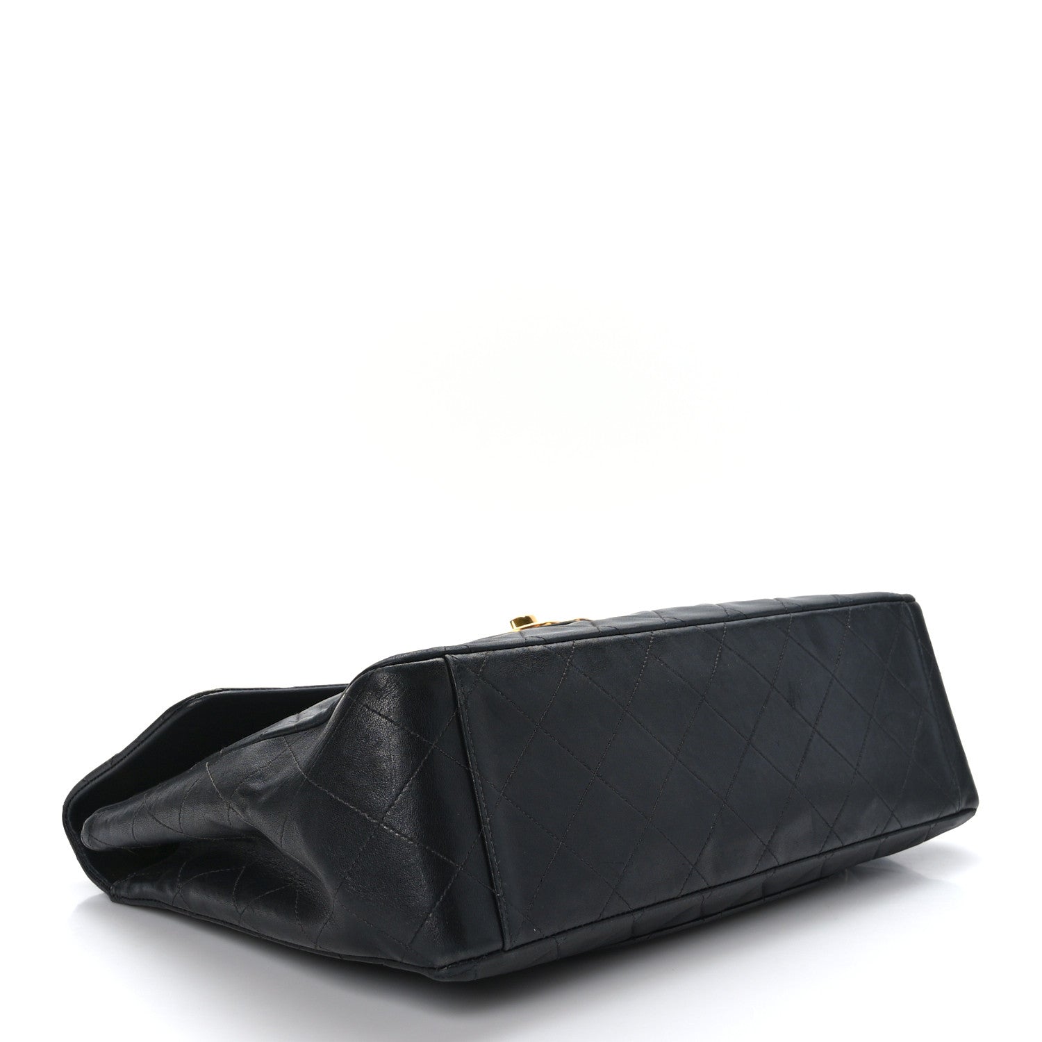 Chanel Lambskin Quilted XL Jumbo Single Flap Black 4 of 10