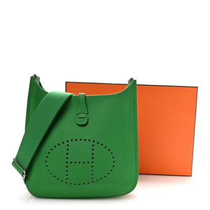 Hermes Taurillon Clemence Evelyne III GM Bambou 11 of 11