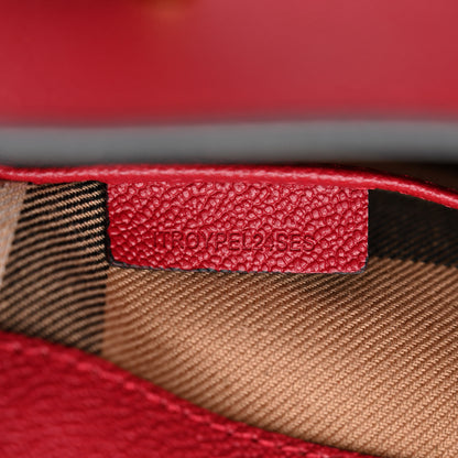 Burberry Soft Grain Calfskin Small Buckle Tote Parade Red 8 of 13