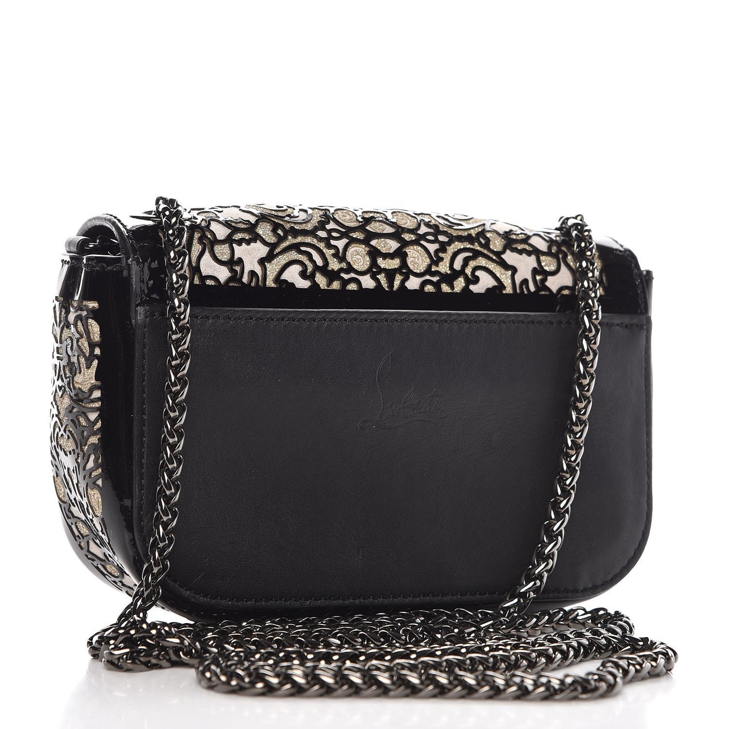 Patent Glitter Suede Chantily Lace Sweety Charity Crossbody Bag Black Ivory