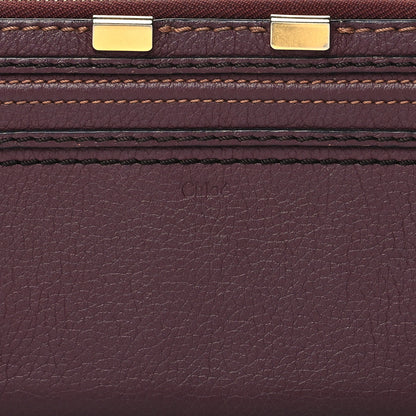 Chloe Grained Calfskin Marcie Long Zip Around Wallet Dark Velvet 8 of 13