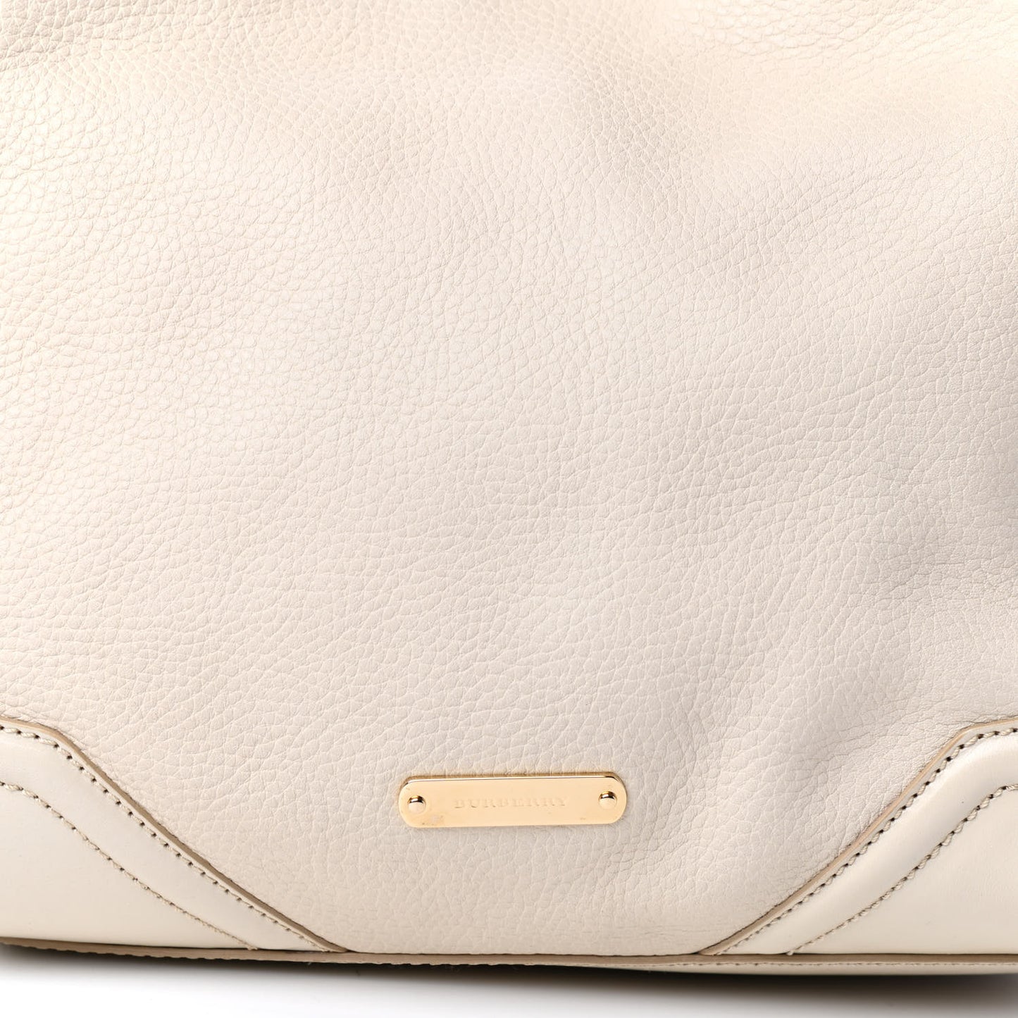 Grainy Calfskin Small Canterbury Tote Limestone