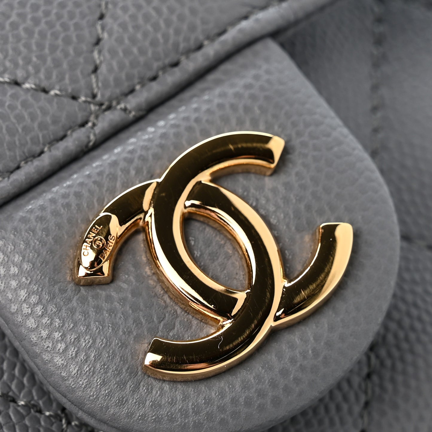 Caviar Quilted Small Chanel 25 Handbag Dark Grey