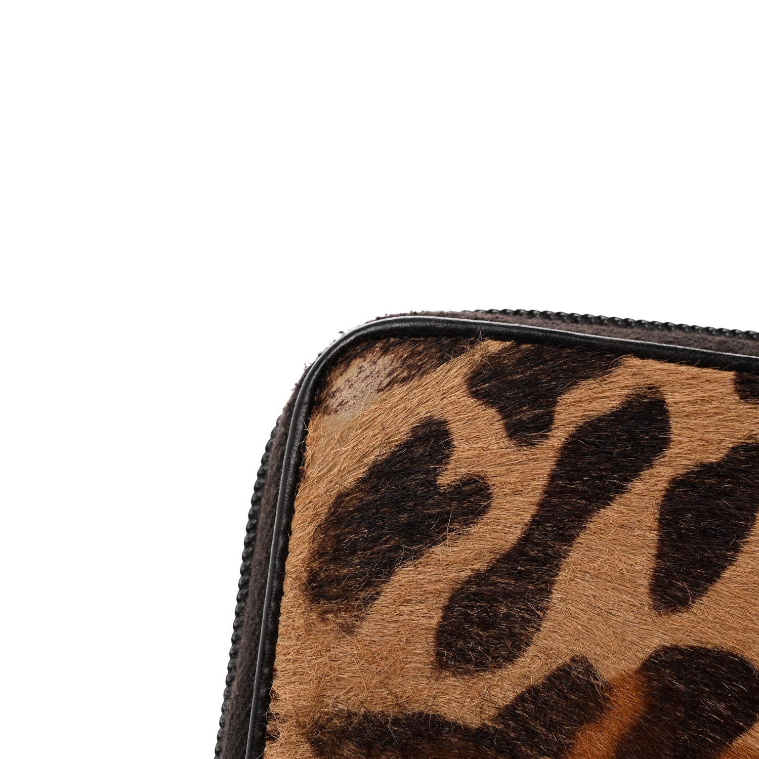 Prada Calf Hair Leopard Zip Wallet Miele Moro 15 of 16