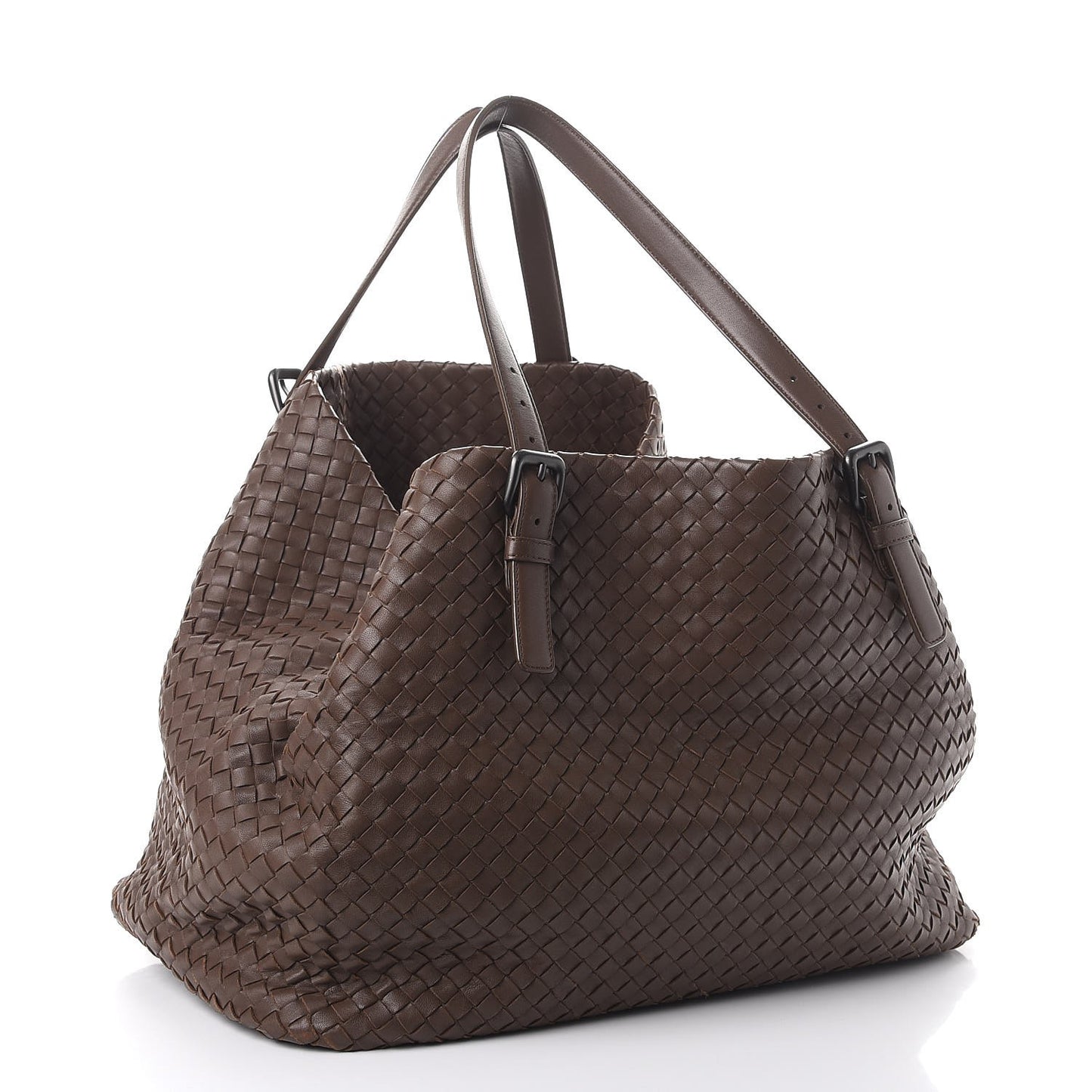 Nappa Intrecciato Large Seamless Tote Ebano