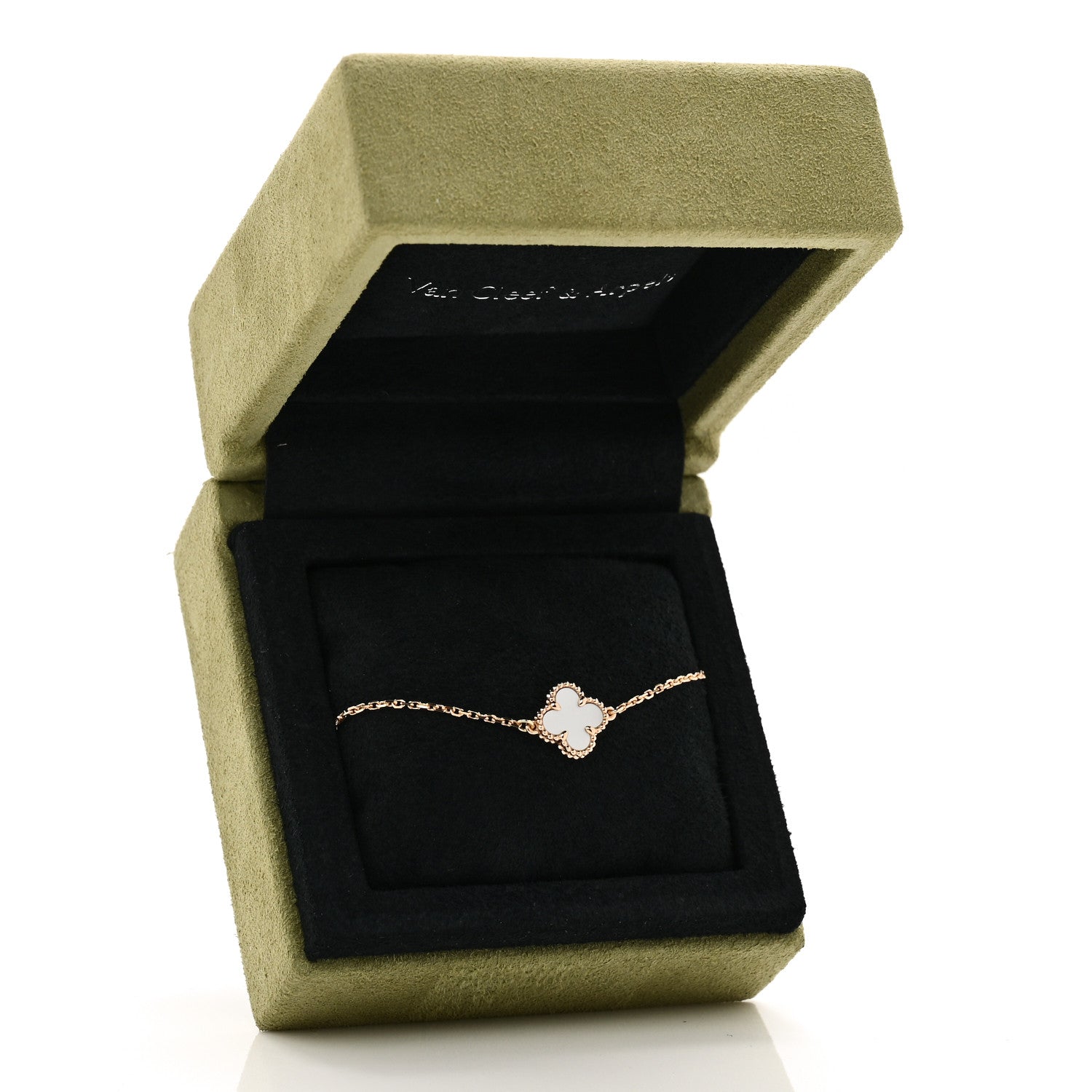 Van Cleef & Arpels 18K Yellow Gold Mother of Pearl Sweet Alhambra Bracelet 5 of 5
