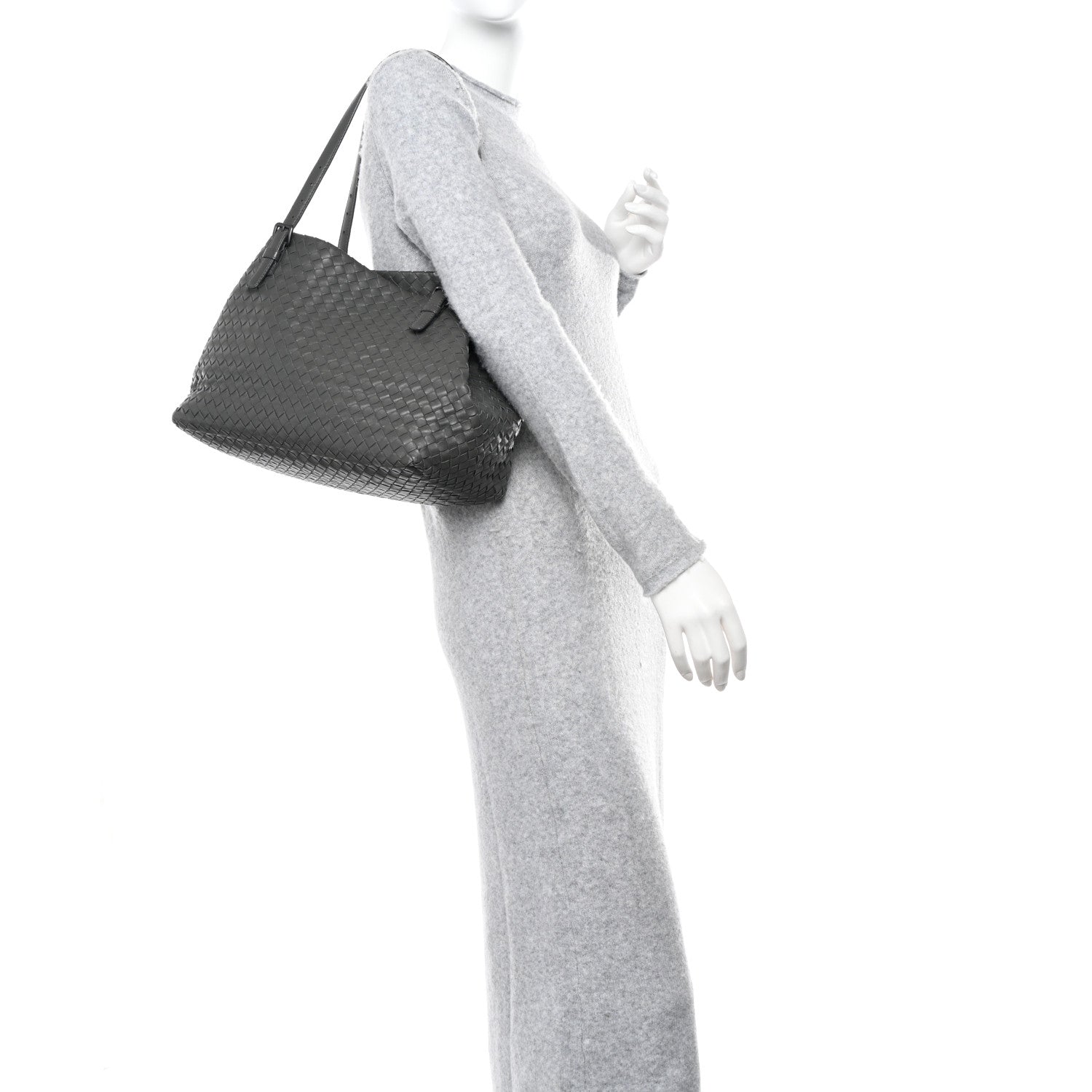 Bottega Veneta Nappa Intrecciato Medium Seamless Tote Grey 2 of 12