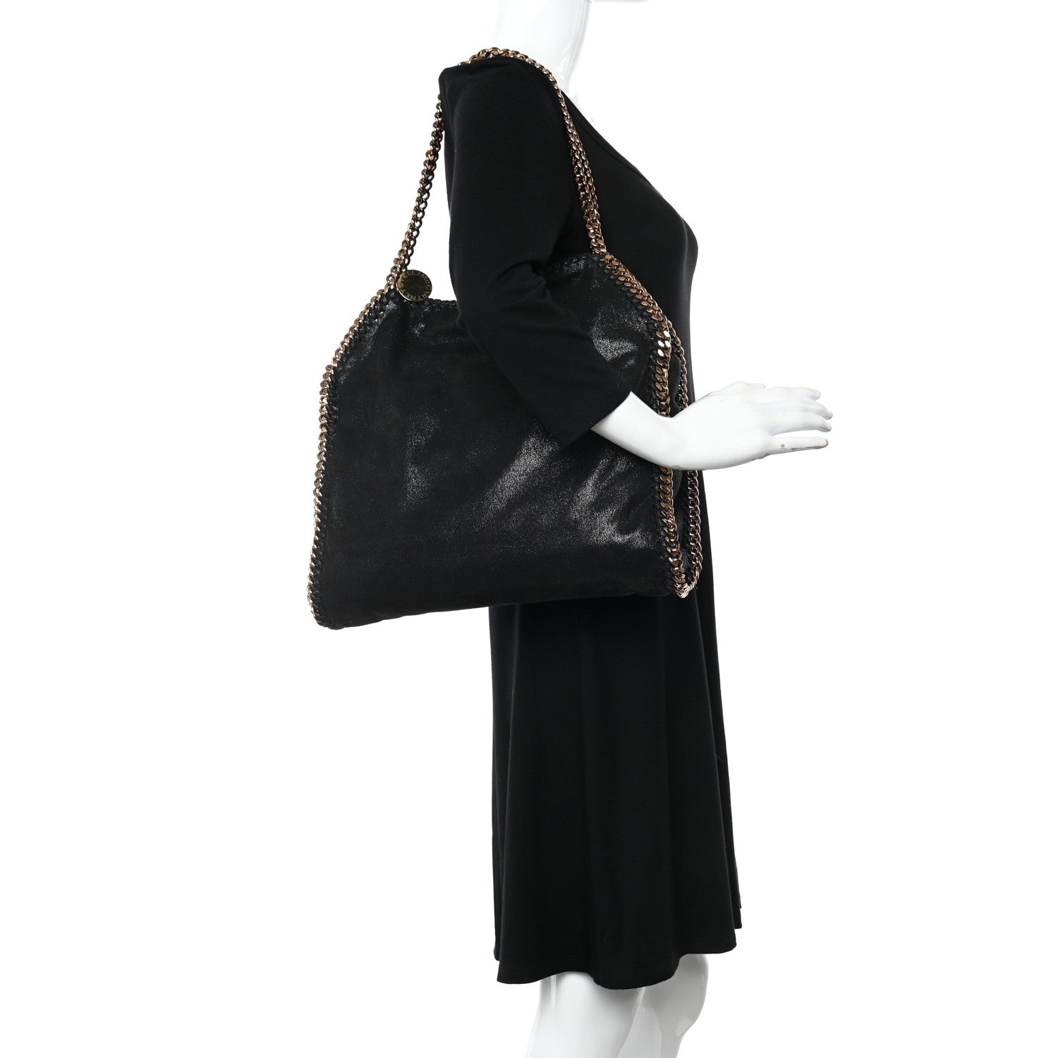 Stella McCartney Shaggy Deer Mini Falabella Tote Black 2 of 11