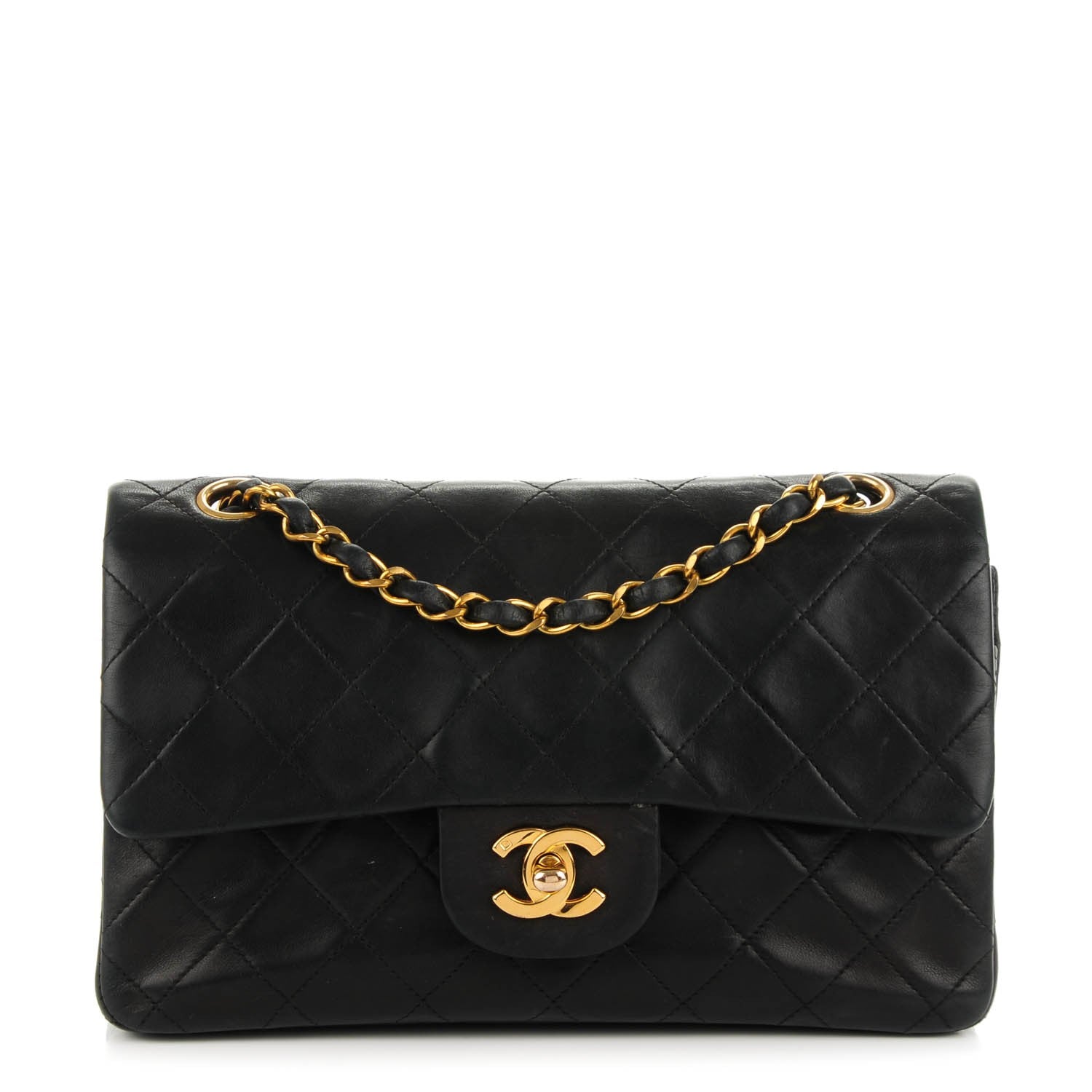 Chanel Lambskin Quilted Small Double Flap Black 1 of 10