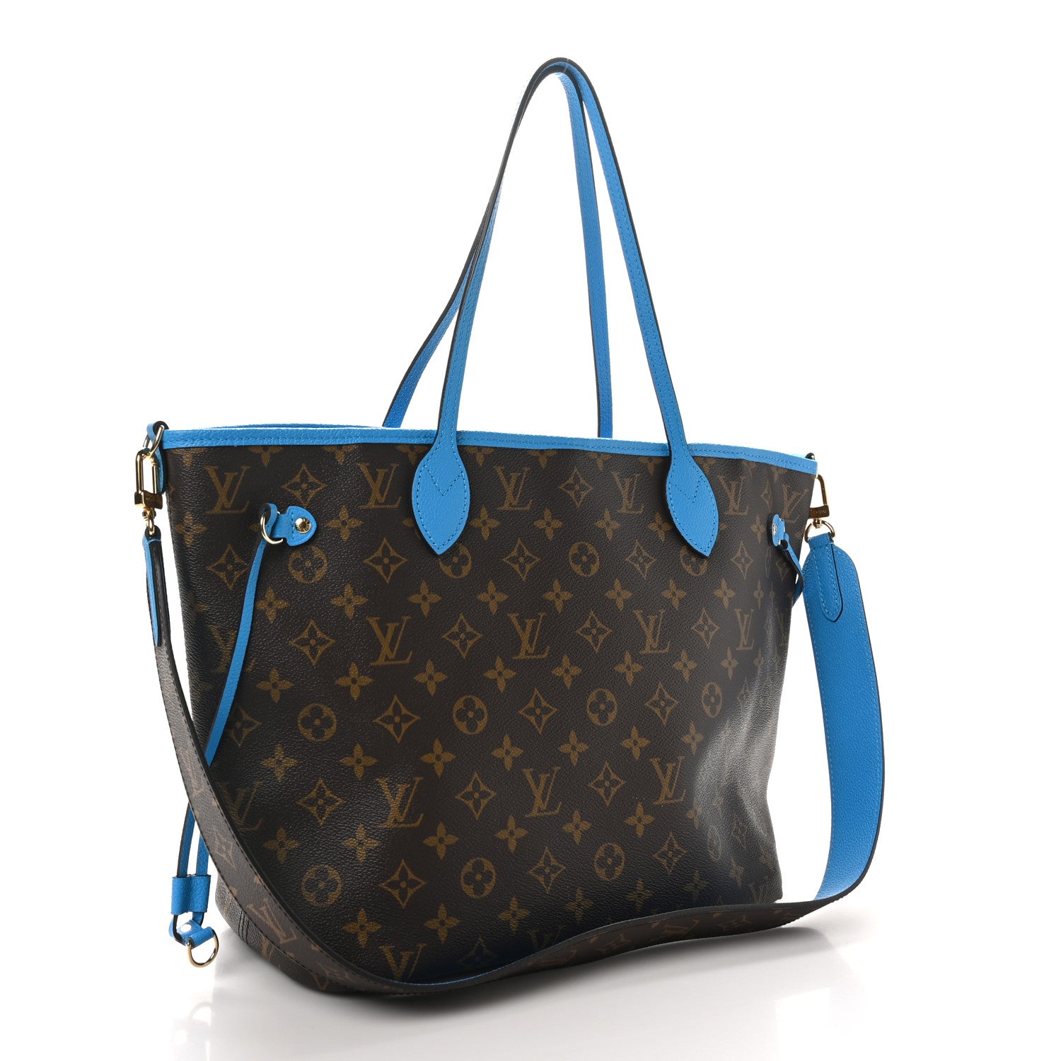 Louis Vuitton Monogram Inside Out Neverfull Bandouliere MM Gaston Blue 2 of 8