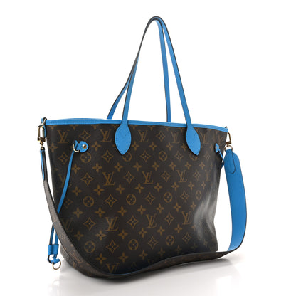 Louis Vuitton Monogram Inside Out Neverfull Bandouliere MM Gaston Blue 2 of 8