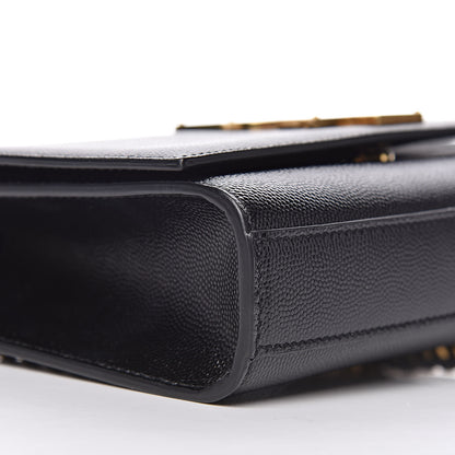 Saint Laurent Grain De Poudre Small Monogram Kate Satchel Black 8 of 9