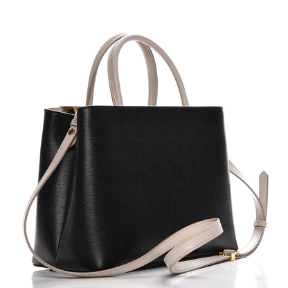 Fendi Vitello Elite Monster Petite 2Jours Tote Multicolor Black Grigio Polvere Multicolor 4 of 9