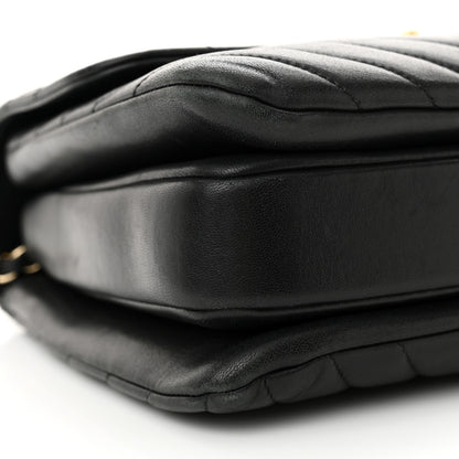 Chanel Lambskin Chevron Quilted Medium Trendy CC Dual Handle Flap Bag Black 9 of 18