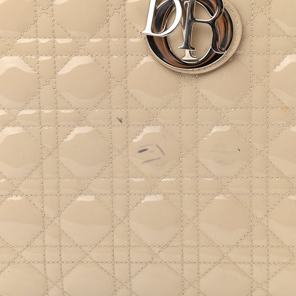 Christian Dior Patent Cannage Large Lady Dior Beige 10 of 15