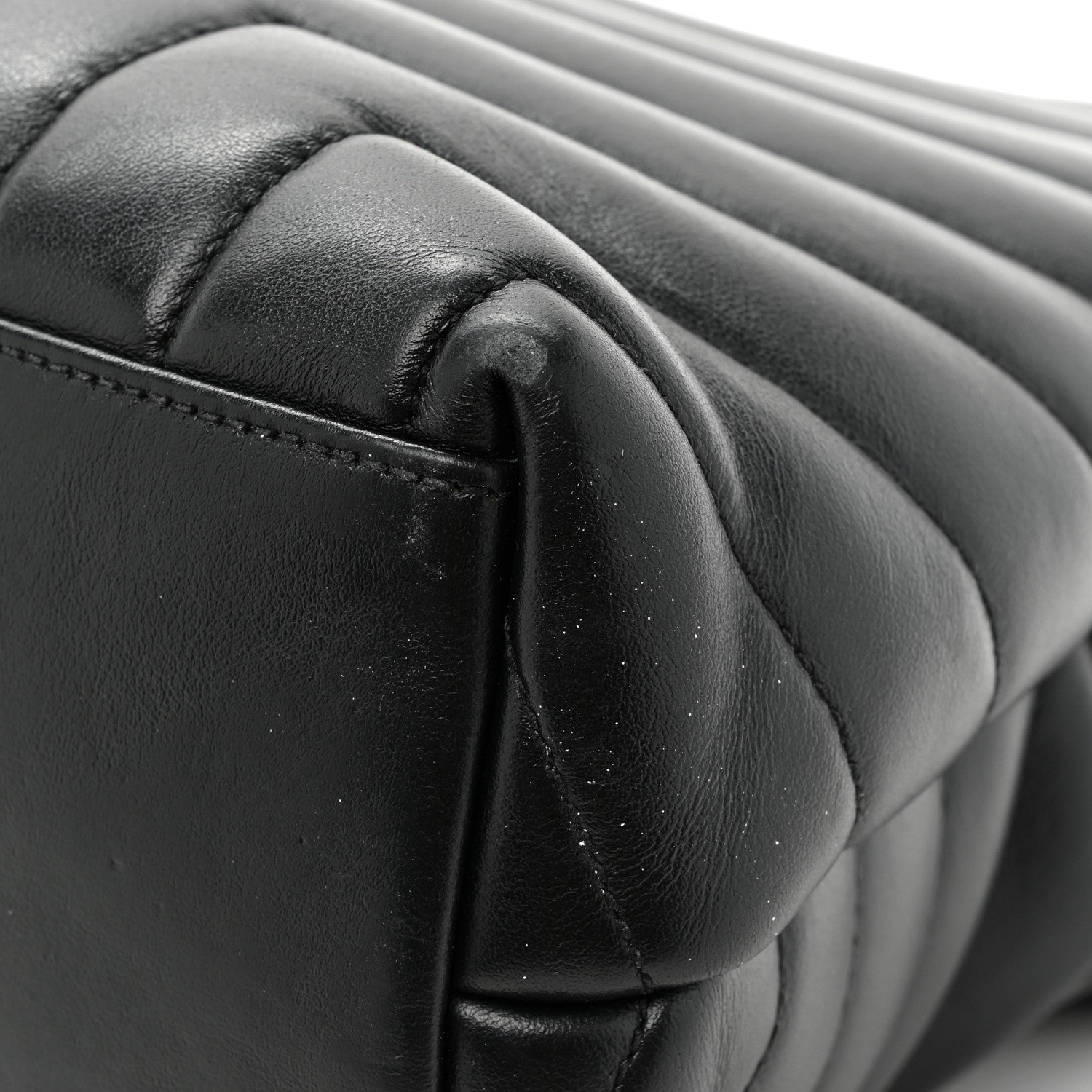 Saint Laurent Calfskin Y Quilted Monogram Medium Loulou Chain Satchel Black 15 of 16