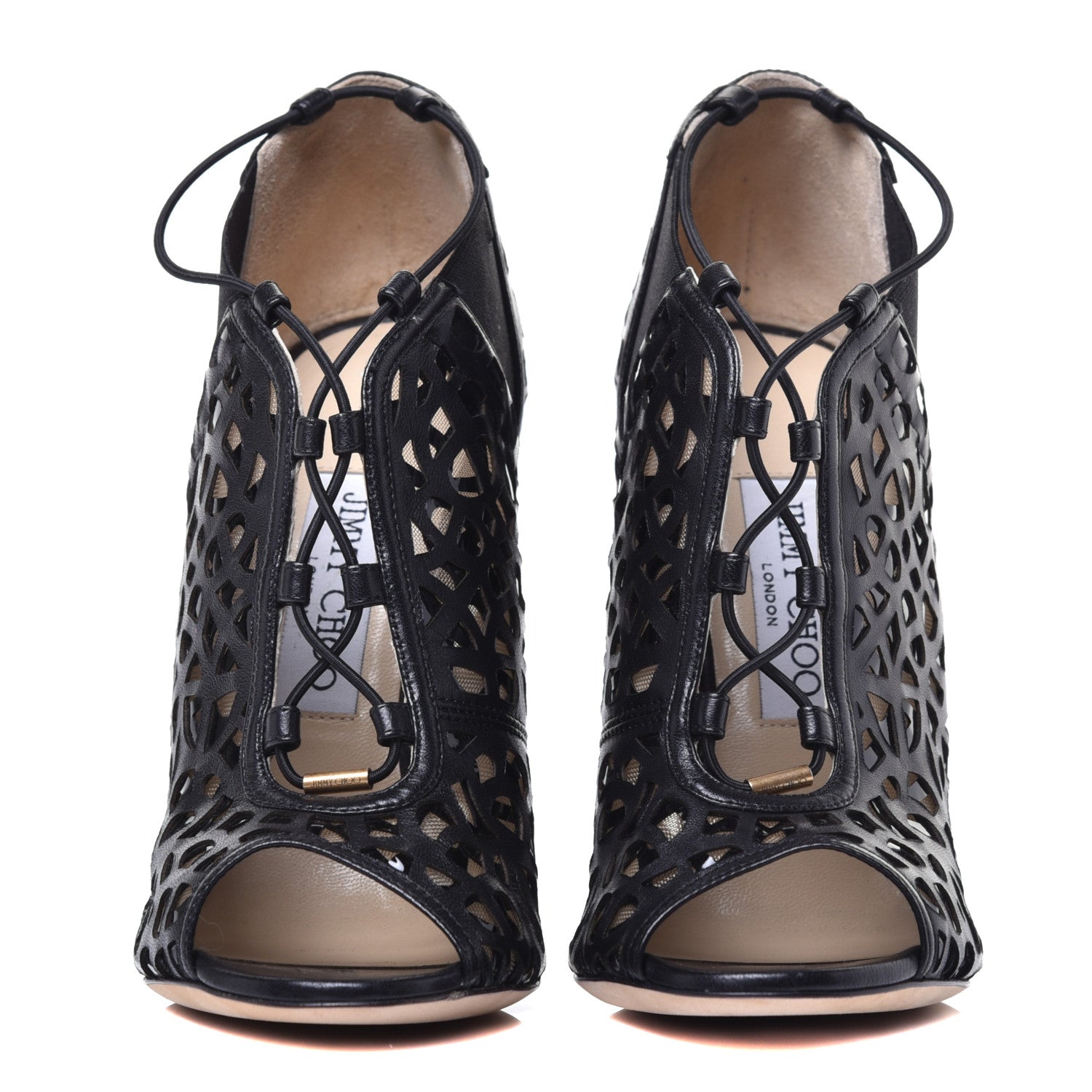 Jimmy Choo Shiny Nappa Tactic Ankle Boots 38.5 Black 2 of 10