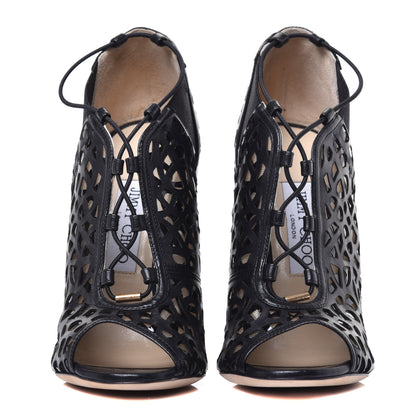 Jimmy Choo Shiny Nappa Tactic Ankle Boots 38.5 Black 2 of 10
