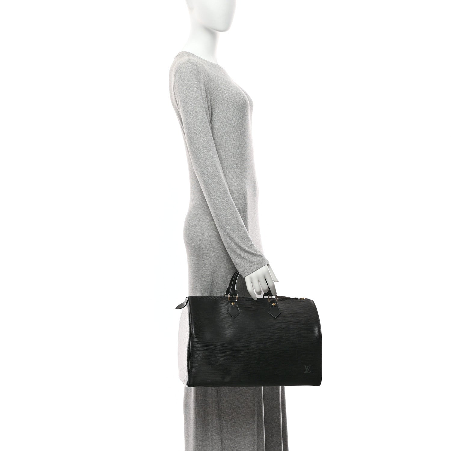 Louis Vuitton Epi Speedy 35 Black Black 3 of 19