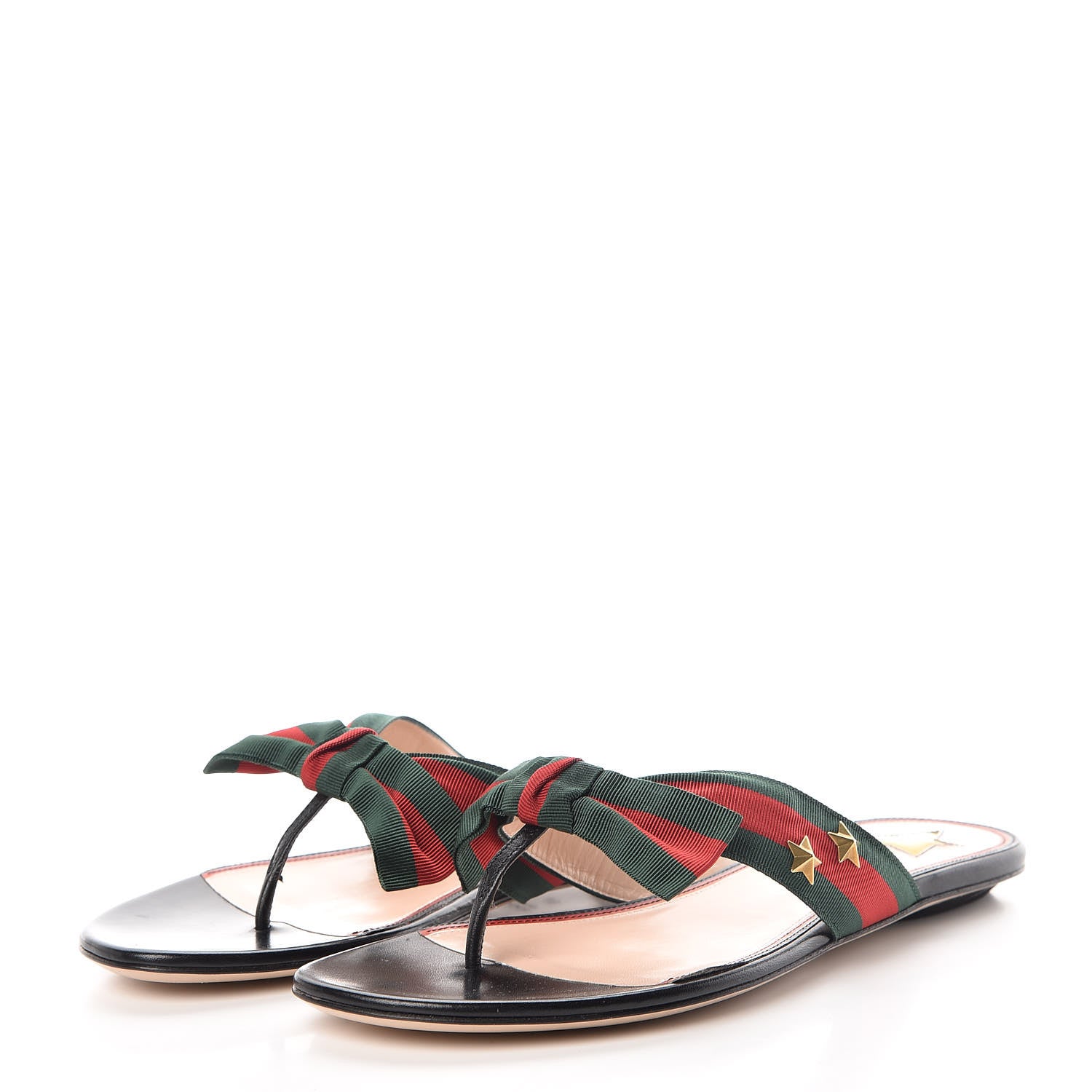 Gucci Grosgrain Web Thong Sandals 40 Black 3 of 8