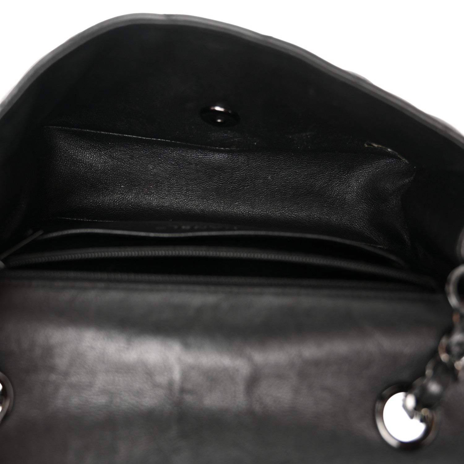 Chanel Crumpled Calfskin Quilted Mini Rectangular Flap So Black 5 of 14