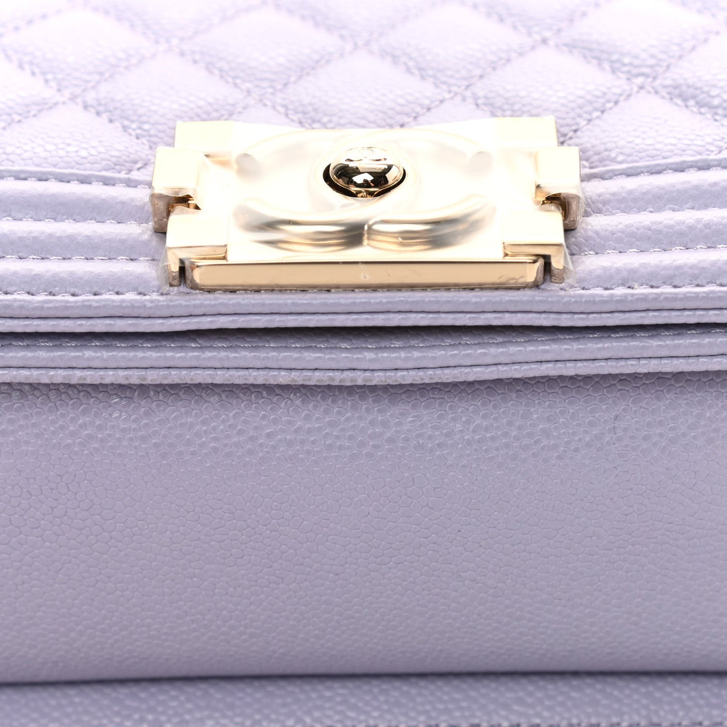 Caviar Quilted Small Boy Flap Light Purple