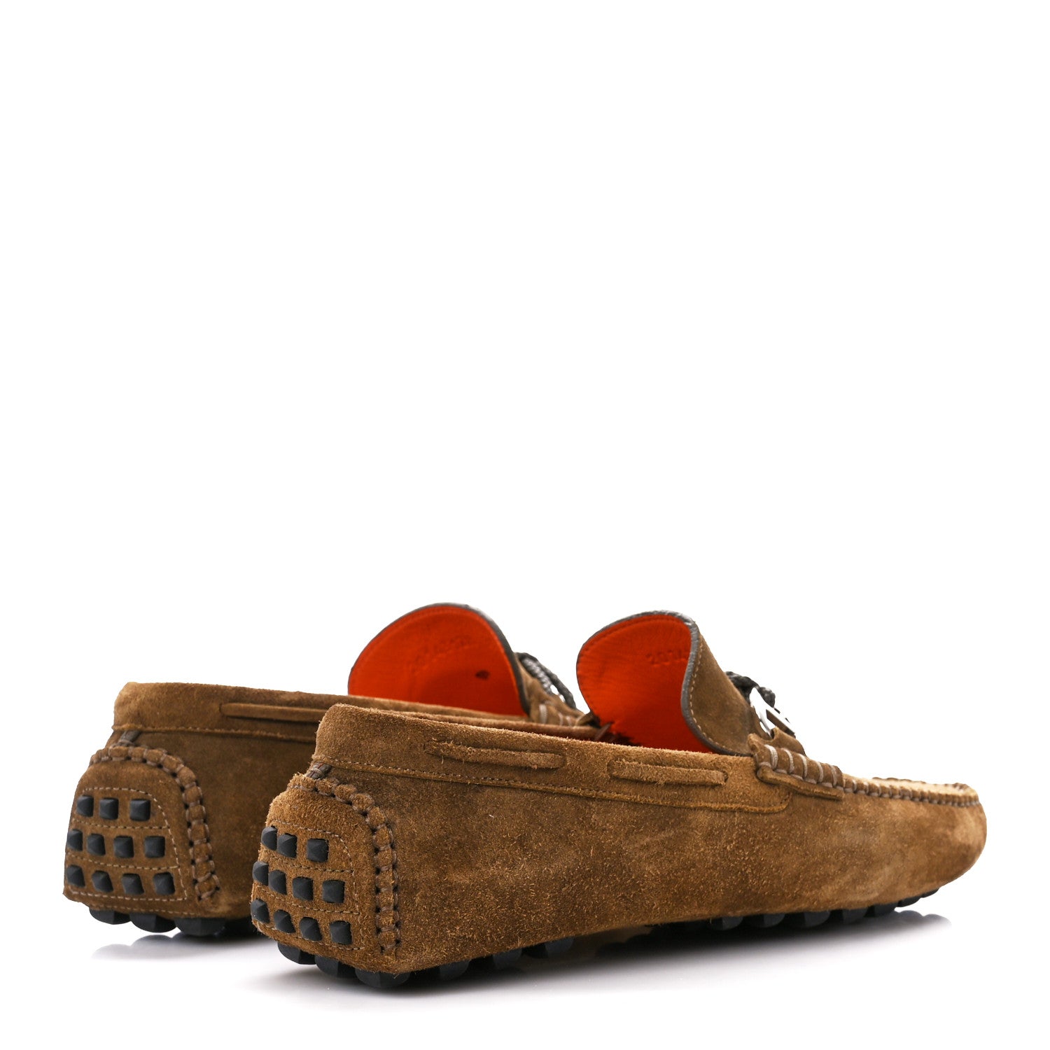 Hermes Suede Goatskin Mens Alessandro Moccasin Loafers 39 Havane 4 of 10