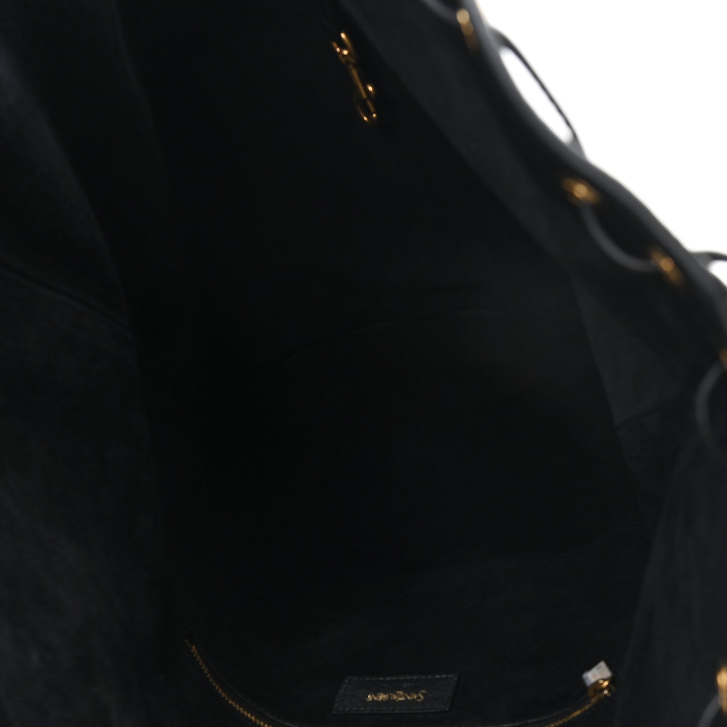 Santorini Lux Calfskin Y Drawstring Tote Black