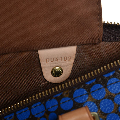 Louis Vuitton Monogram Kusama Town Speedy 30 Blue 8 of 9