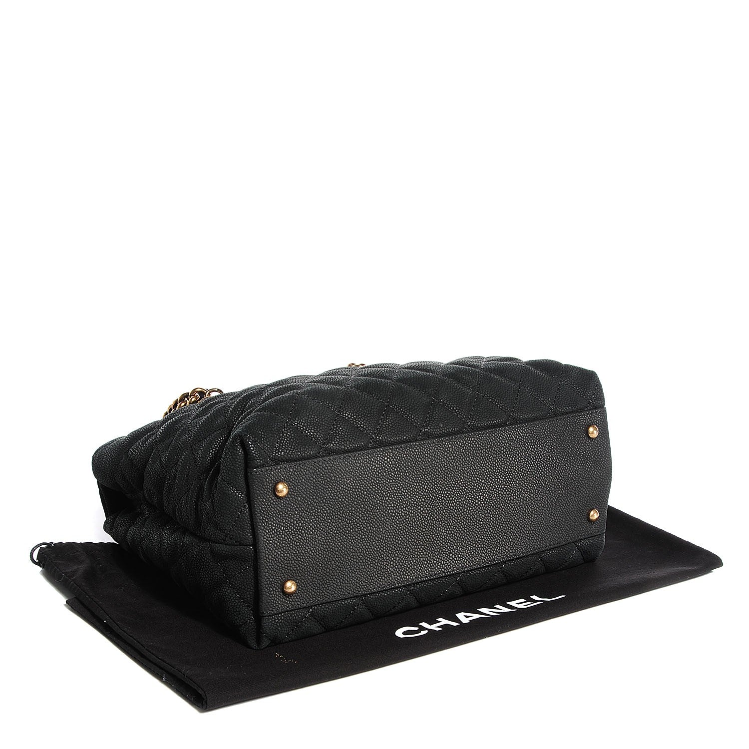 Chanel Iridescent Caviar Chic Quilt Tote Black 4 of 9