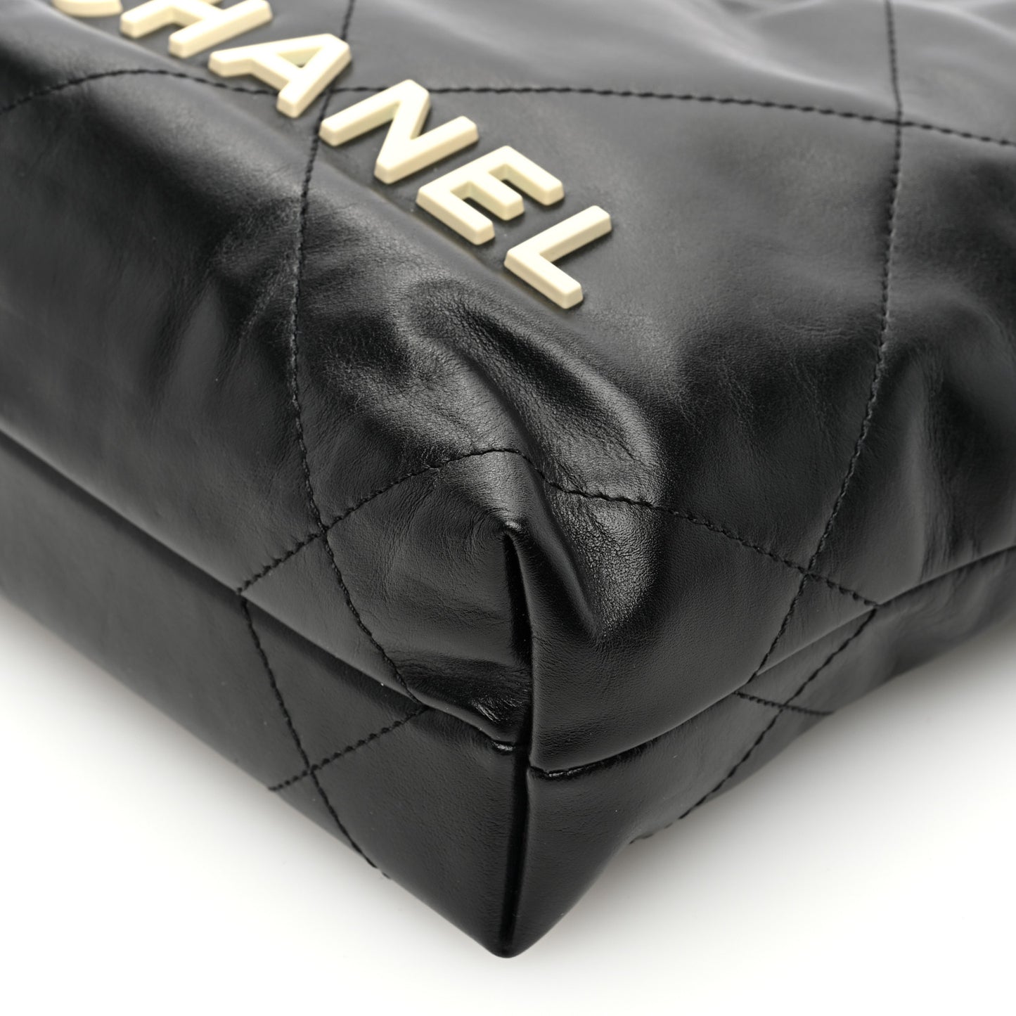 Calfskin Quilted Mini Chanel 22 Black