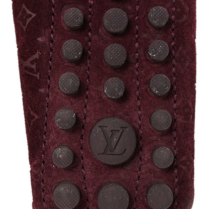Louis Vuitton Suede Monogram Gloria Loafers 37.5 Prune 7 of 9